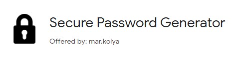Secure Password Generator by mar.kolya